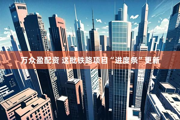 万众盈配资 这批铁路项目“进度条”更新